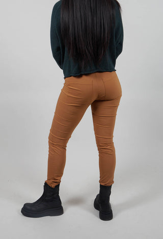 Pull On Slim Leg Trousers in Bronze  - 3630101