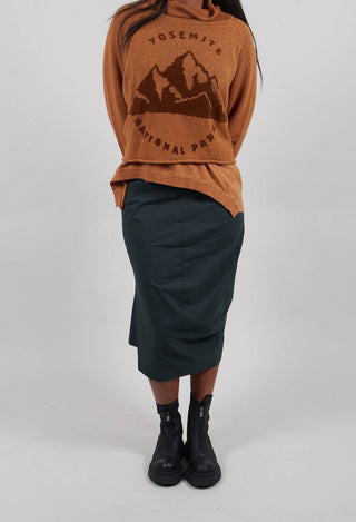 Pull On Pencil Skirt in Forest  - 3630306