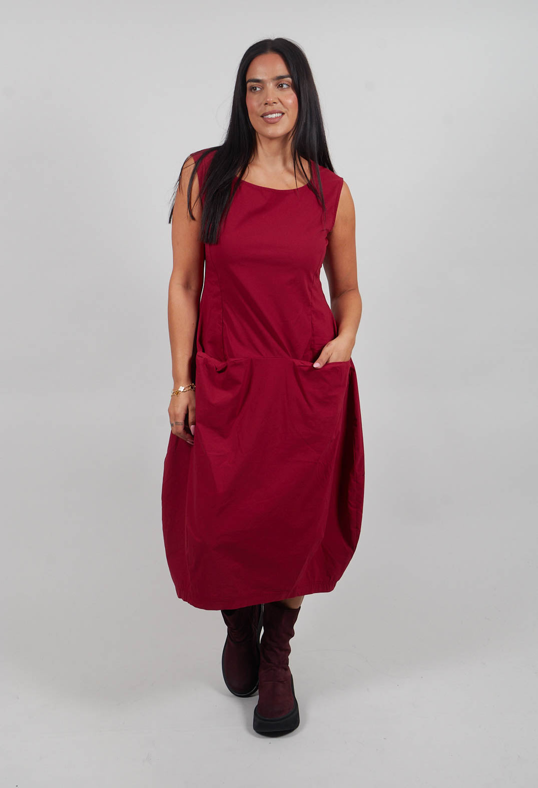Sleeveless Dress in Lava - 3630908