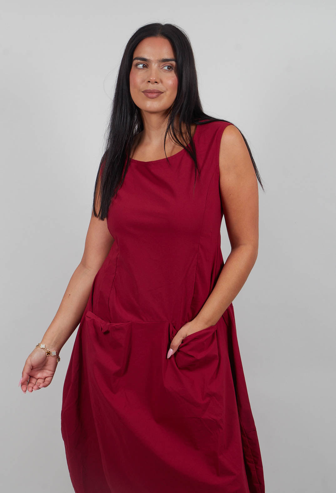 Sleeveless Dress in Lava - 3630908