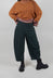 Pull On Balloon Leg Trousers in Forest  - 3630111