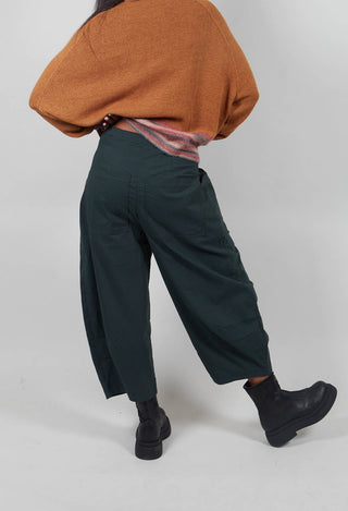 Pull On Balloon Leg Trousers in Forest  - 3630111