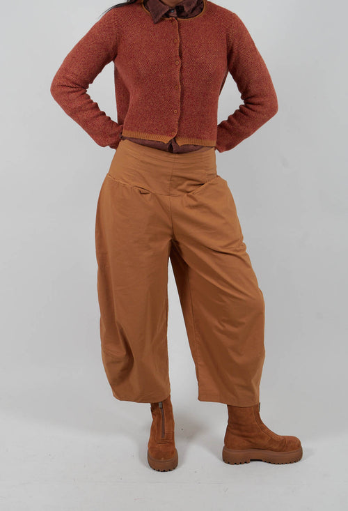 Pull On Balloon Leg Trousers in Bronze  - 3630111