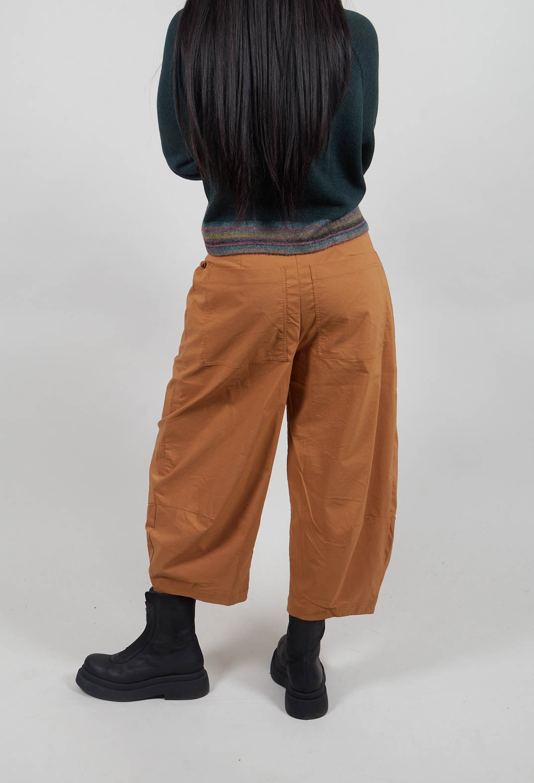 Pull On Balloon Leg Trousers in Bronze  - 3630111