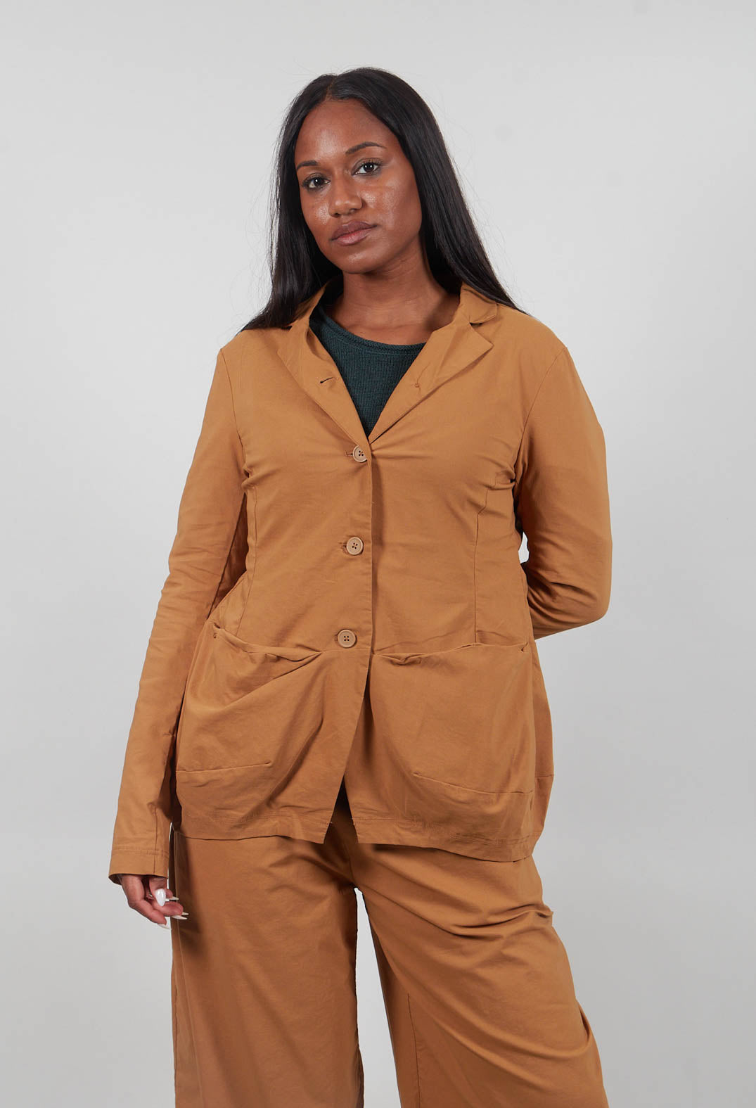 Tulip Hem Jacket in Bronze  - 3631113