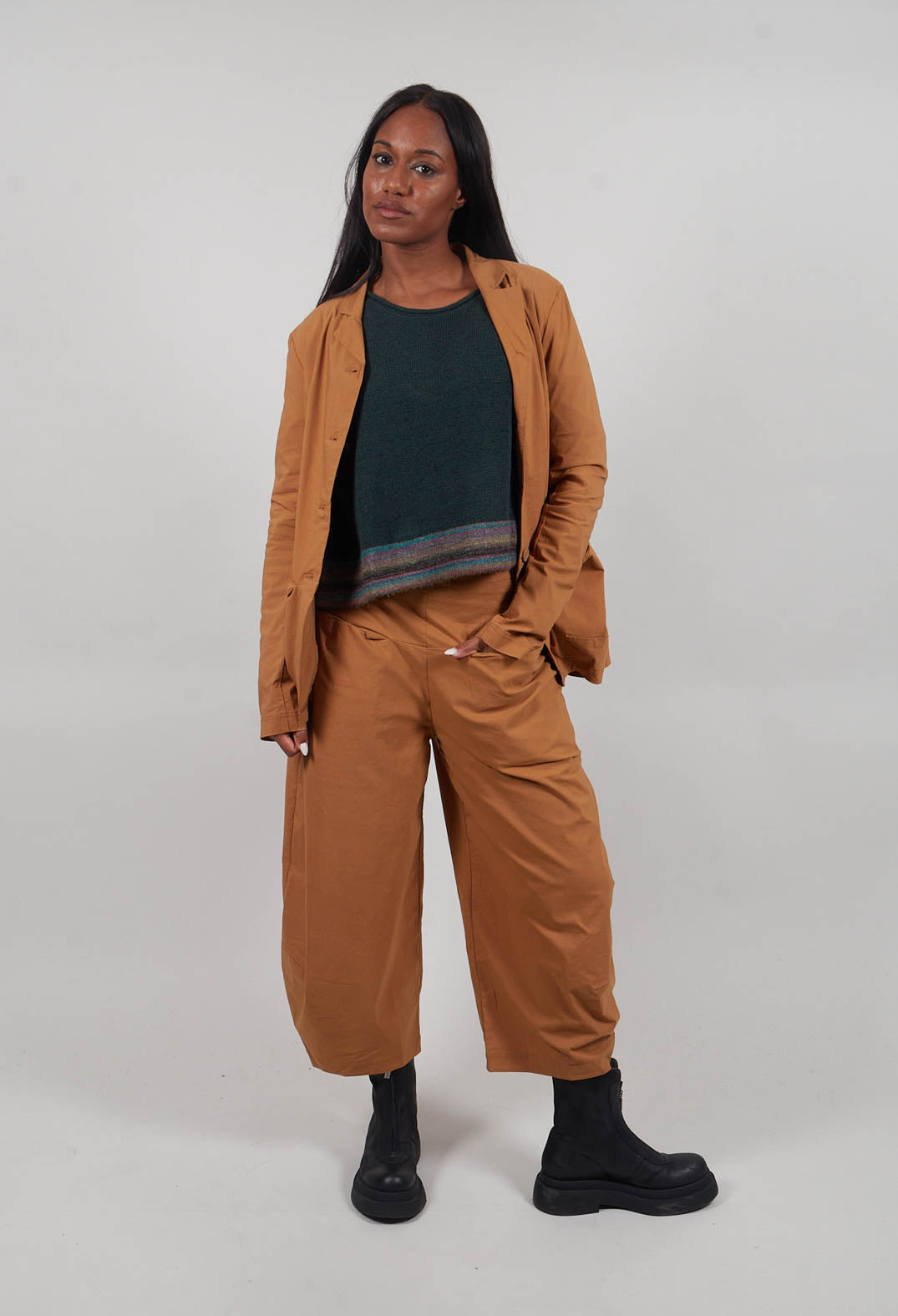 Tulip Hem Jacket in Bronze  - 3631113