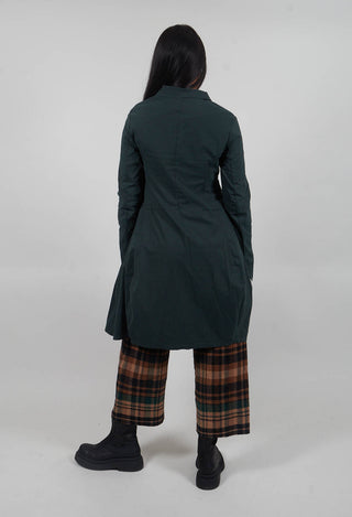 Tulip Hem Coat in Forest - 3631216