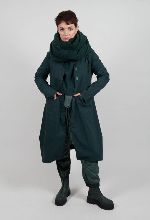 Tulip Hem Coat in Forest - 3631216