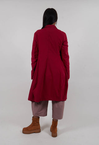 Tulip Hem Coat in Lava  - 3631216