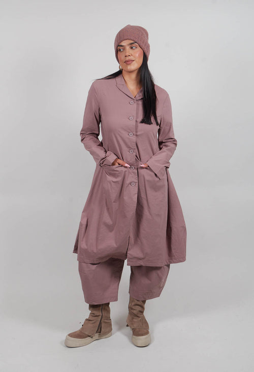 Tulip Hem Coat in Crystal  - 3631216