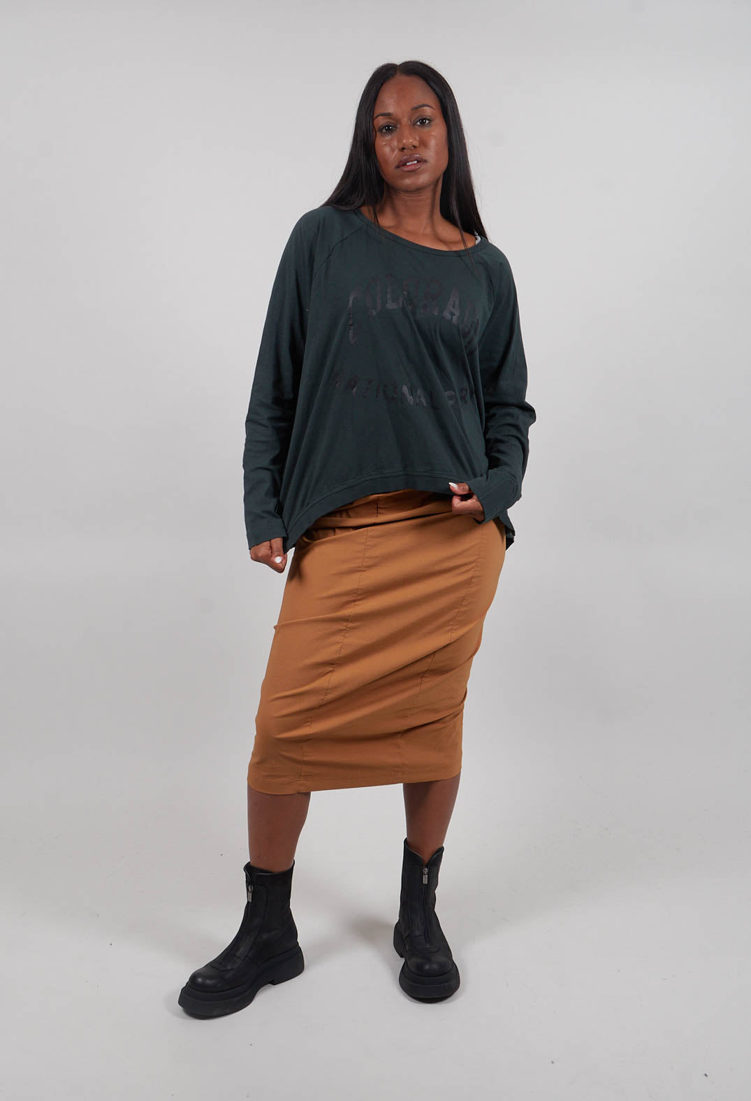 Long Sleeve Top in Forest Print - 3640503