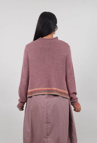Flared Hem Cardigan in Crystal Stripe - 3727101