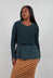 Cropped Fit Jumper in Forest  - 3720712