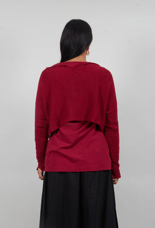 Cropped Fit Jumper in Lava  - 3720712