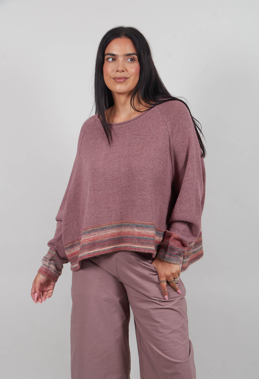 Short Jumper in Crystal Stripe  - 3720703