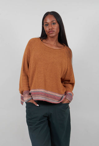 Short Jumper in Bronze Stripe - 3720703