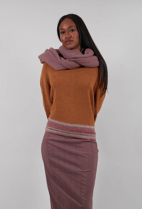 Short Jumper in Bronze Stripe - 3720703