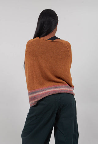 Short Jumper in Bronze Stripe - 3720703