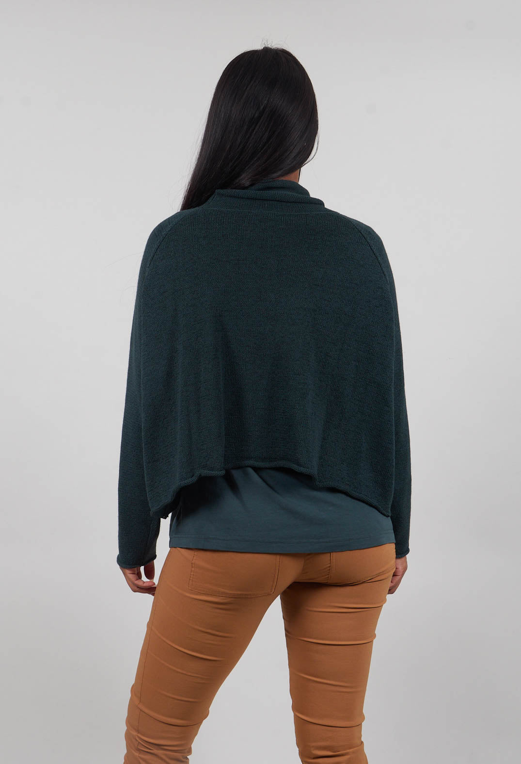 Funnel Neck Jumper in Forest Print  - 3720727