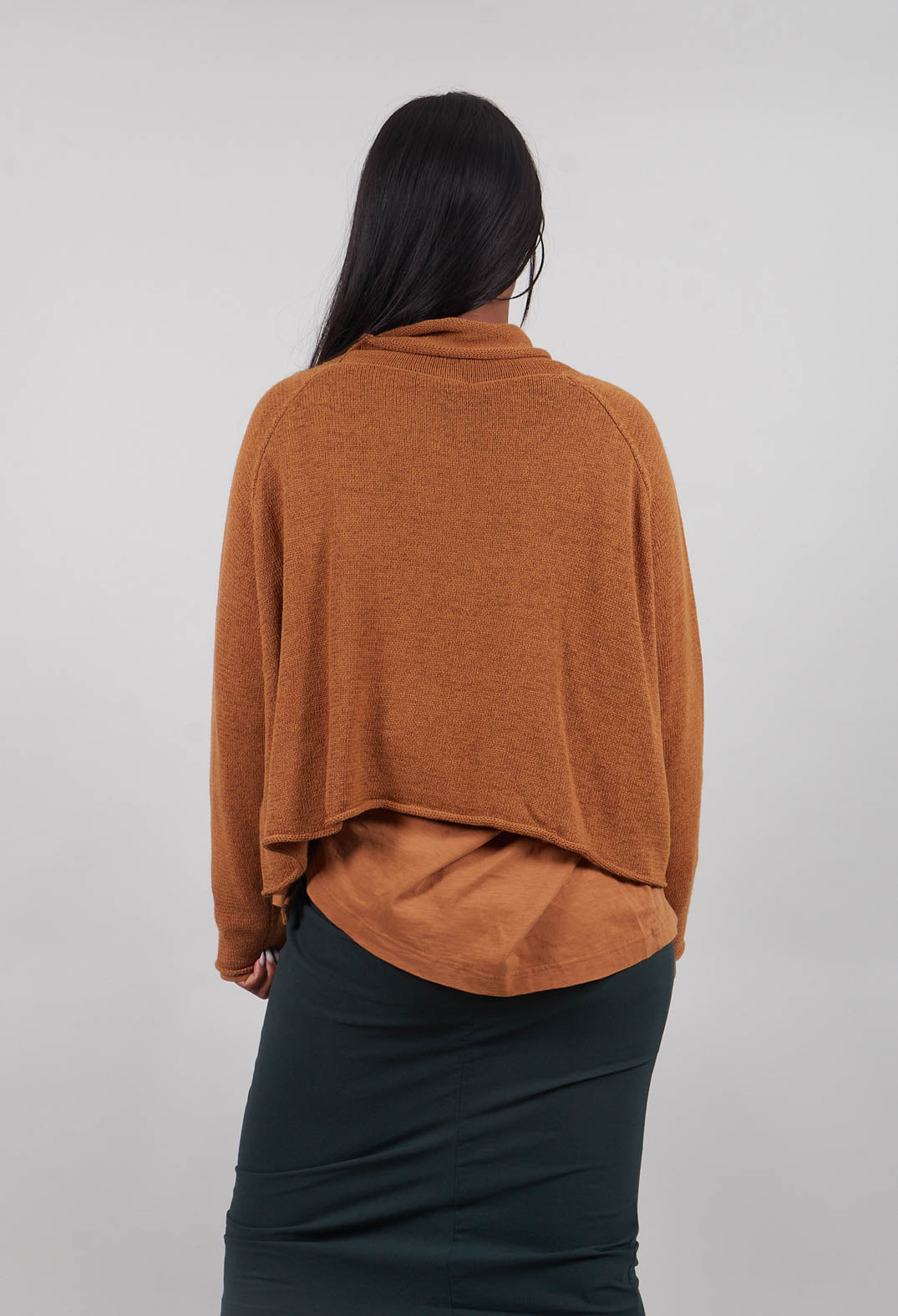 Funnel Neck Jumper in Bronze Print - 3720727