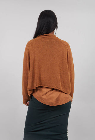 Funnel Neck Jumper in Bronze Print - 3720727