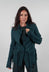 Cardigan with Raw Edges in Forest  - 3897107