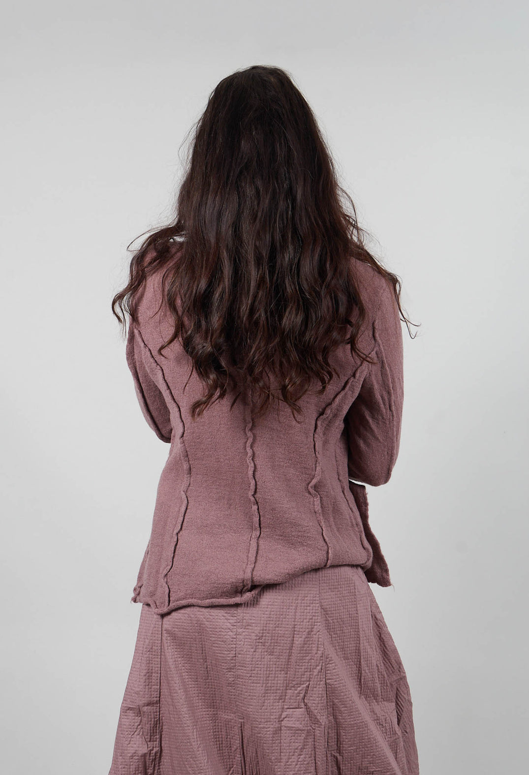 Cardigan with Raw Edges in Crystal  - 3897107
