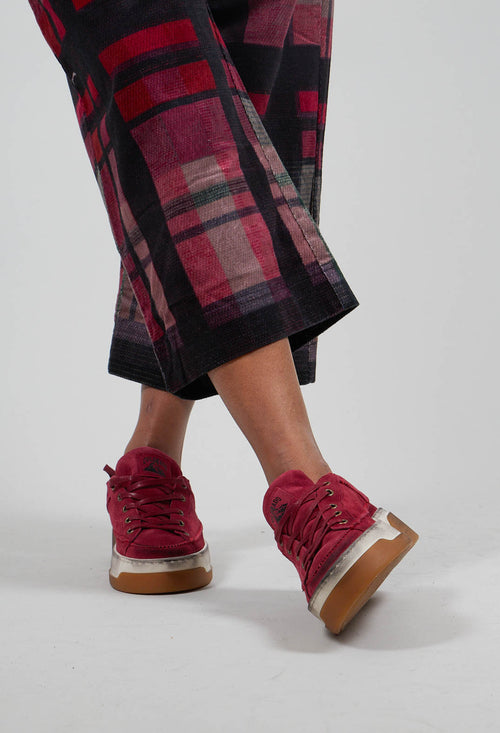 Suede Lace Up Pumps in Lava - 3985206