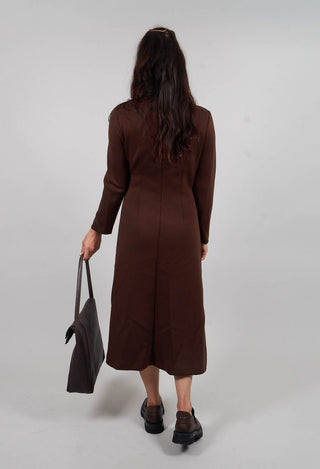 Ruched Dress in Rum Raisin