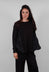 Boxy Peplum Style Top in Nero