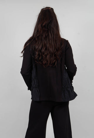 Boxy Peplum Style Top in Nero