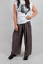 Wide Leg Tailored Trousers in Fango