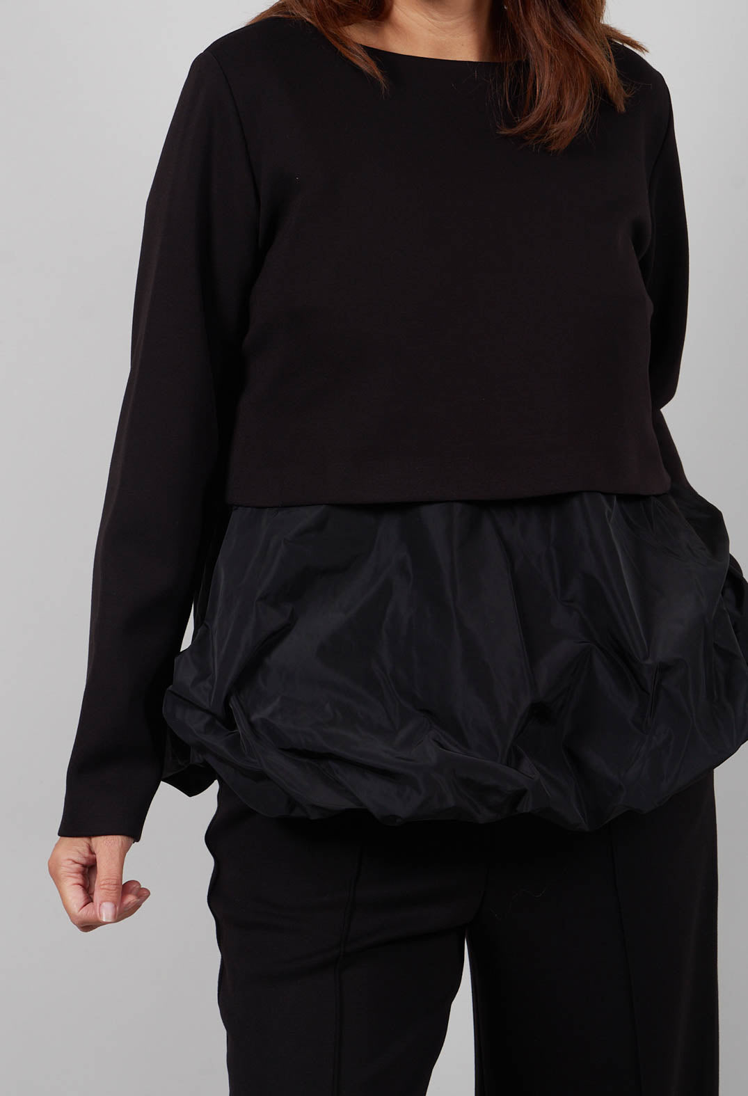 Peplum Top in Nero