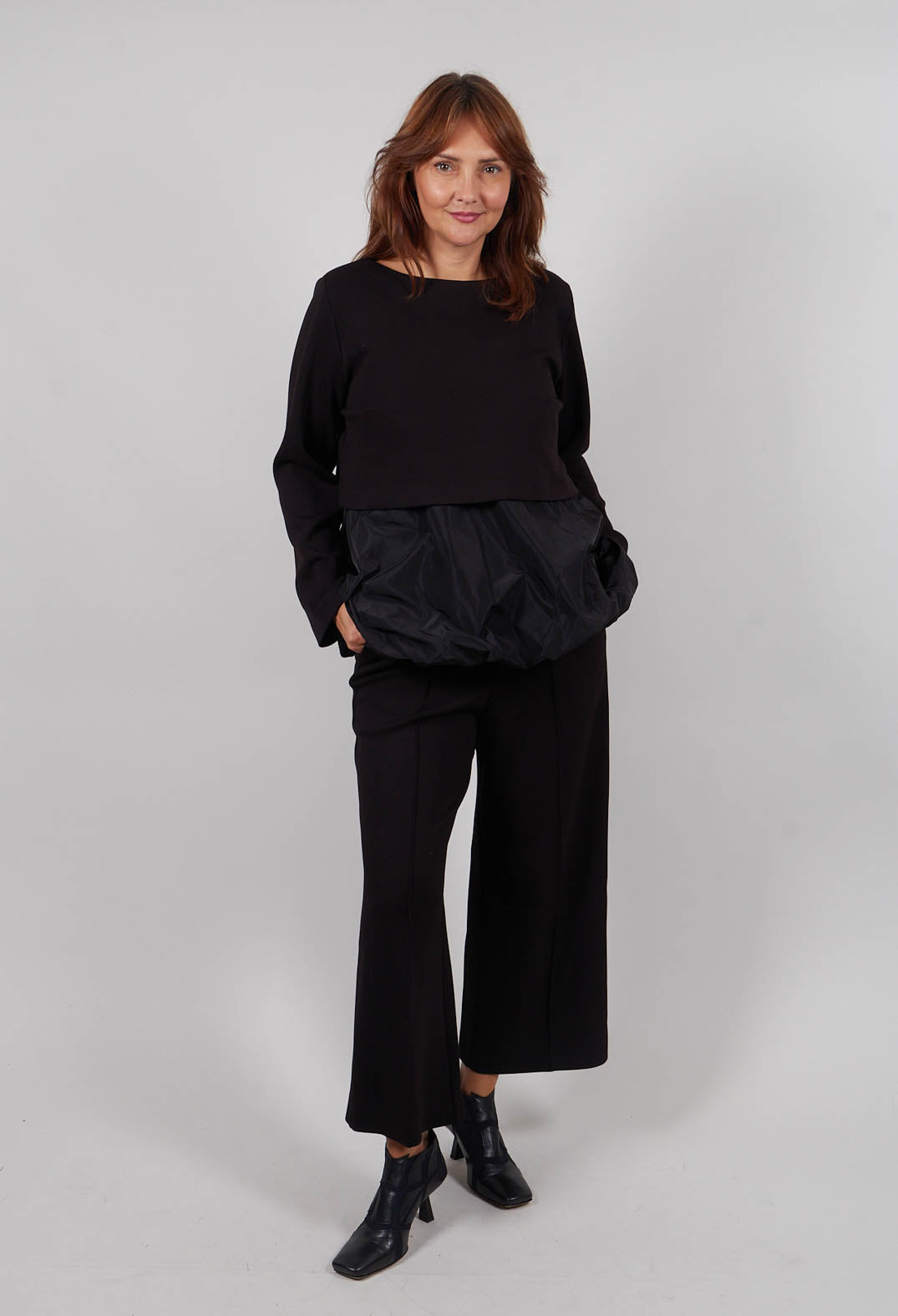 Peplum Top in Nero