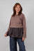 Peplum Top in Stone/Fango