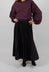 Pleated Midi Skirt in Nero