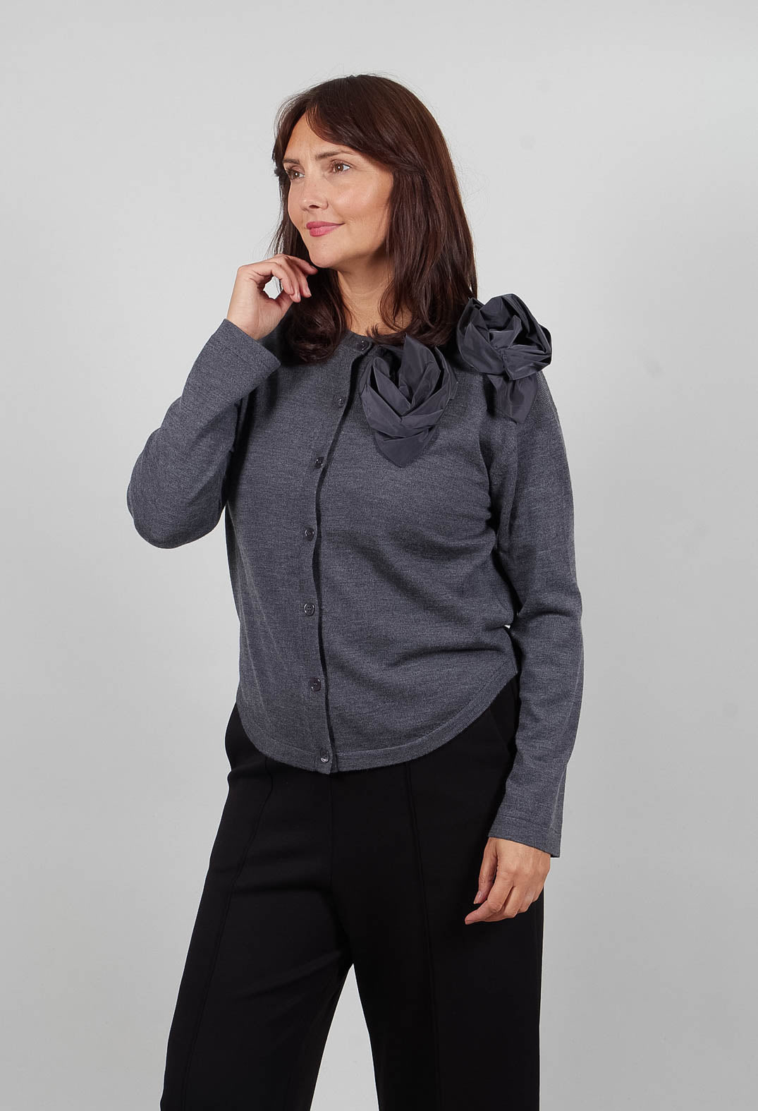 Rose Cardigan in Excalibur/Fum