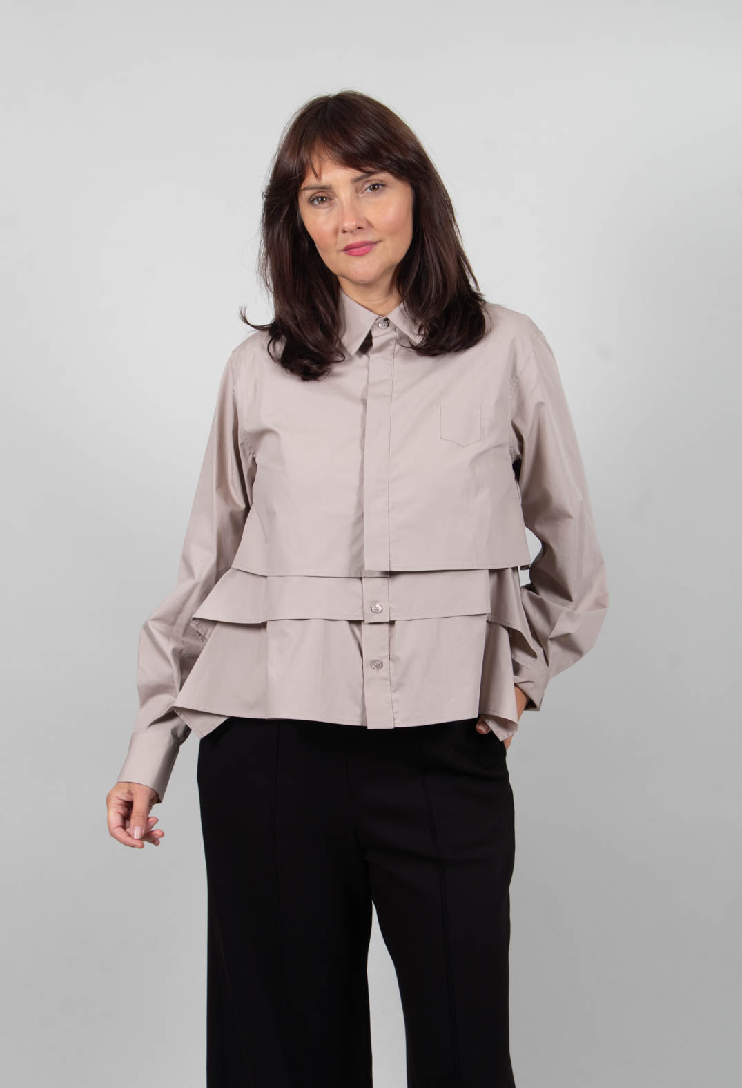 Layered Shirt in Polvere