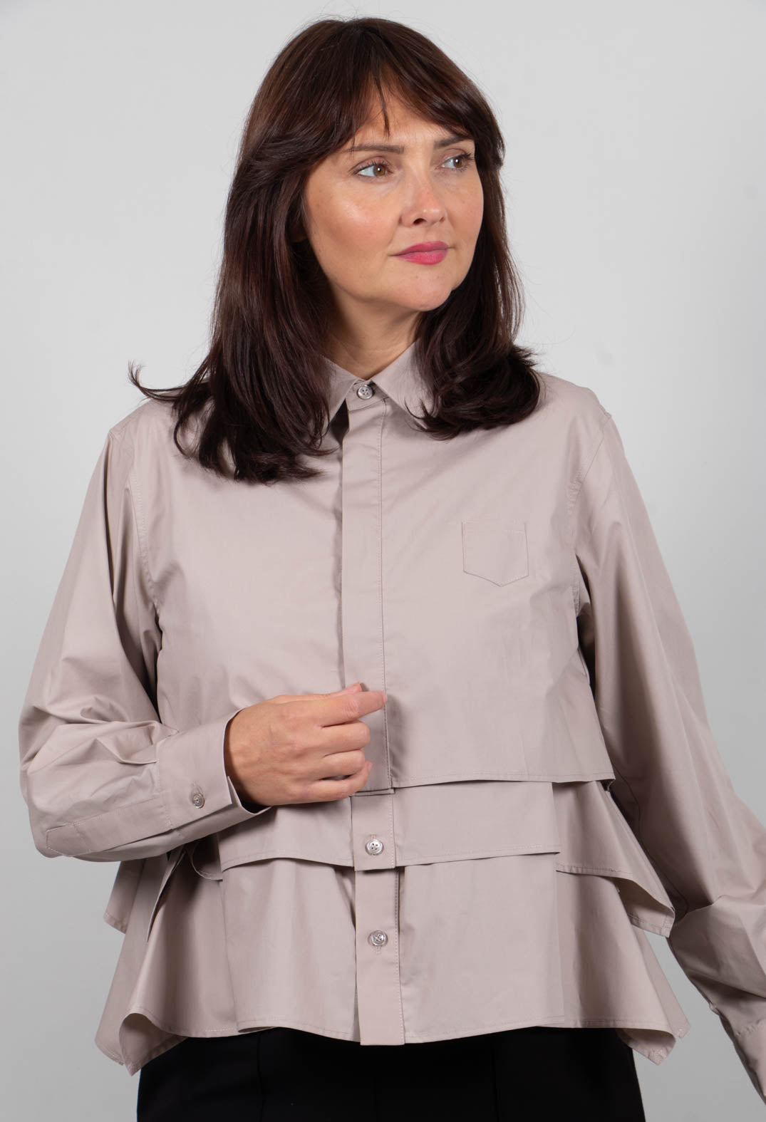 Layered Shirt in Polvere