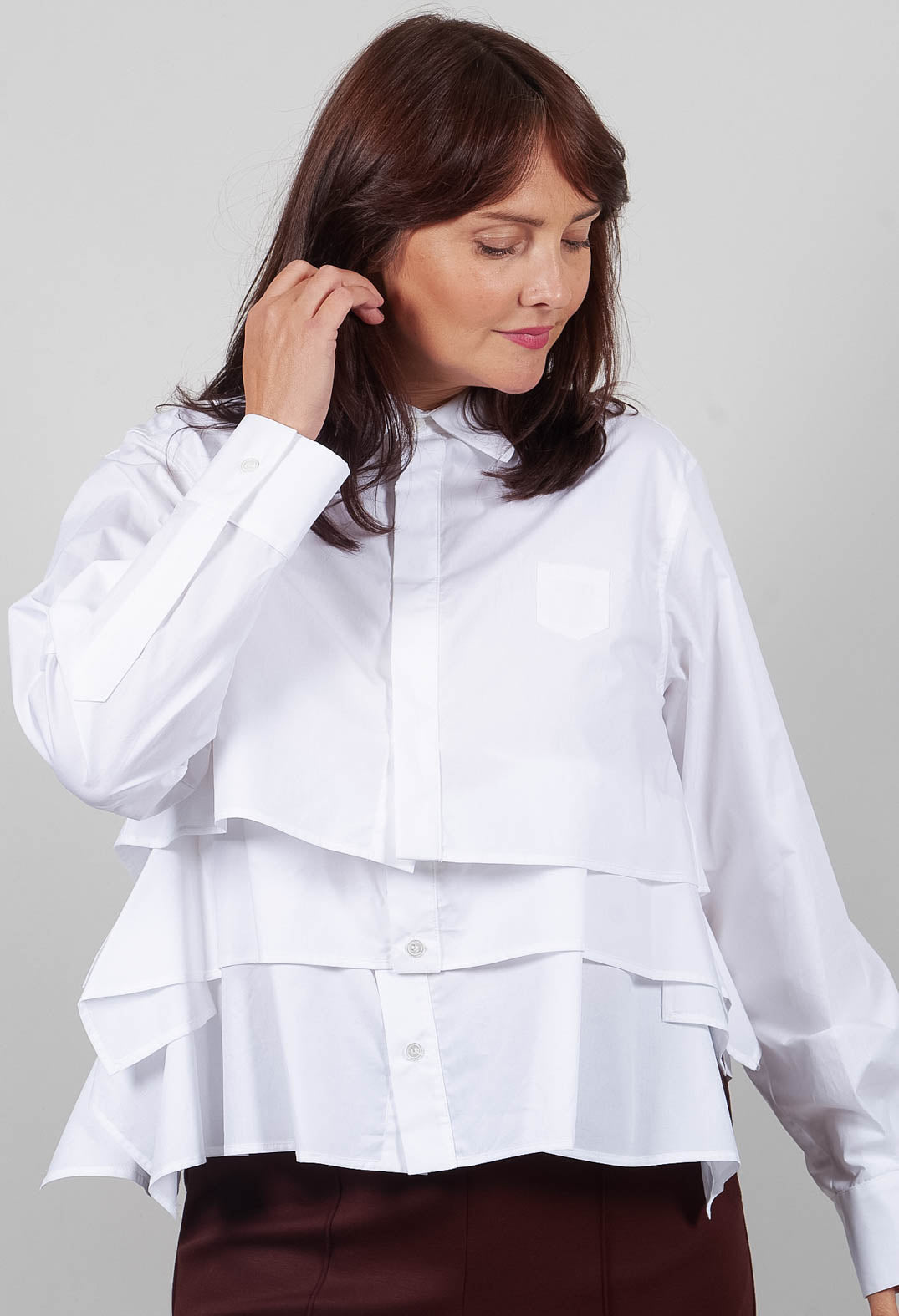 Layered Shirt in Off White