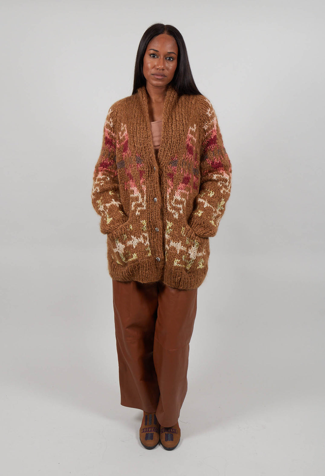 Alita Cardigan in Brown