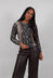 Brushed Cardigan in Snake Print