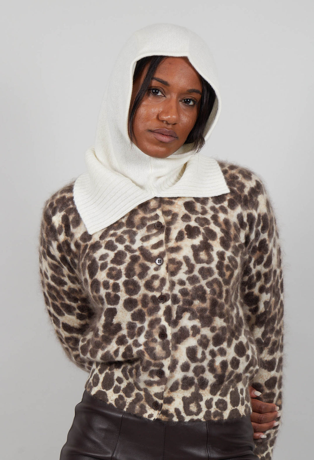 Hooded Snood in Panna