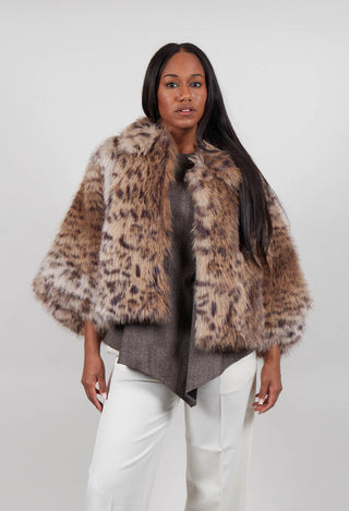 Marcel Faux Fur Coat in Lince