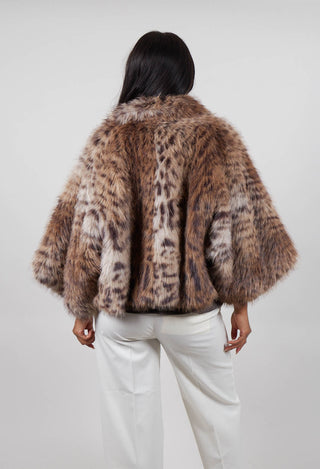 Marcel Faux Fur Coat in Lince