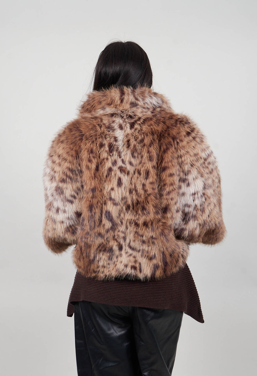 Marcel Faux Fur Coat in Lince