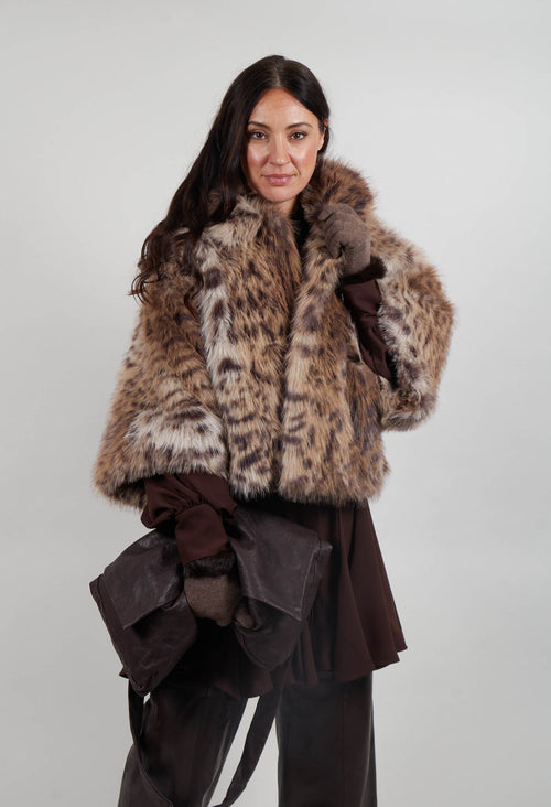 Marcel Faux Fur Coat in Lince