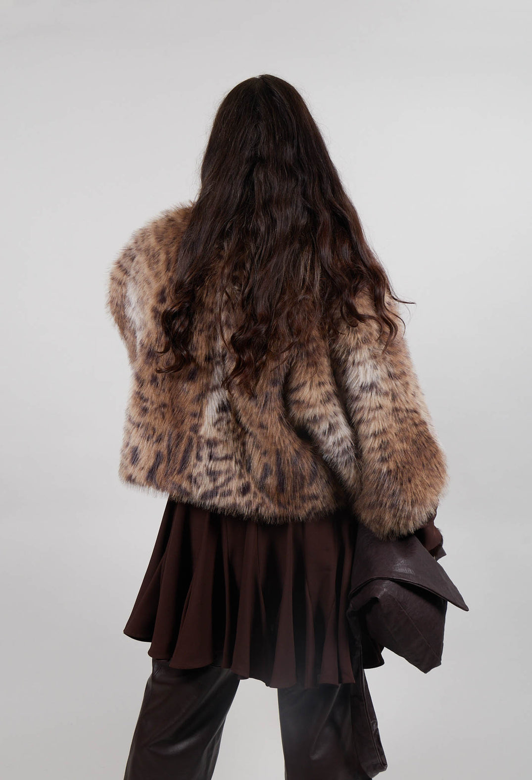 Marcel Faux Fur Coat in Lince