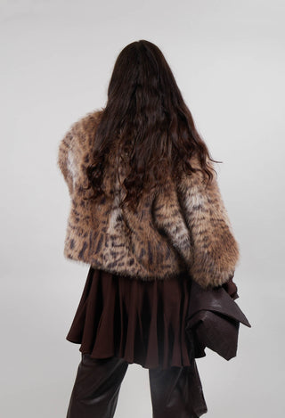 Marcel Faux Fur Coat in Lince