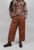 Maxim Leather Trousers in Natural Mahogany